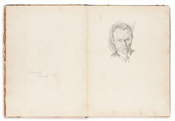 ELAINE DE KOONING An early sketchbook with 6 pencil drawings.
